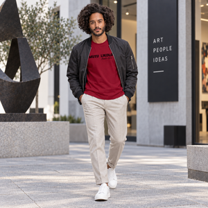 T-shirt Mutu Likolo rouge brique avec bomber anthracite