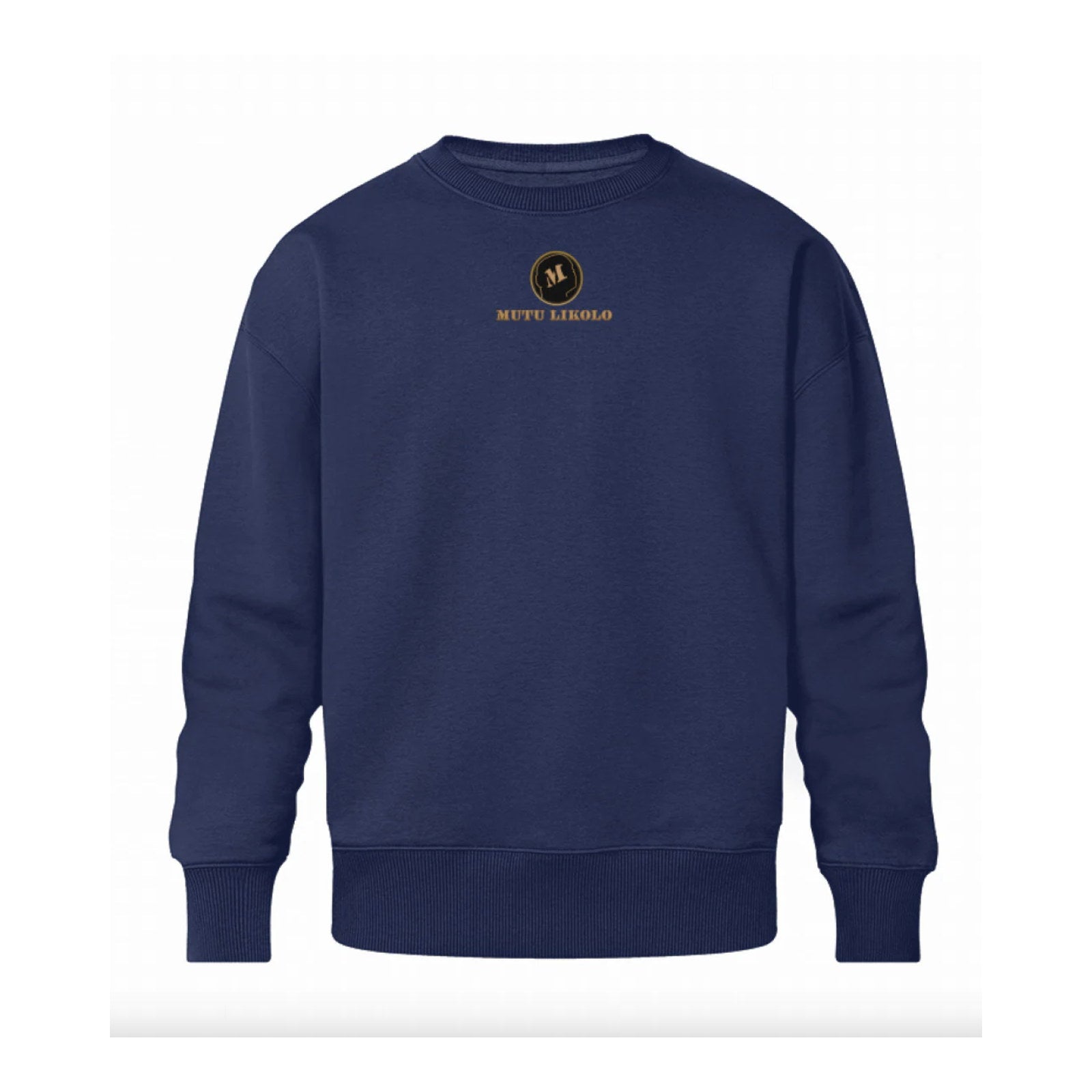 FR : Pull unisexe Mutu Likolo bleu marine – logo poitrine – Collection Résilience, coton durable

EN : Mutu Likolo unisex navy sweatshirt – chest logo – Resilience Collection, durable cotton