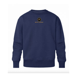 FR : Pull unisexe Mutu Likolo bleu marine – logo poitrine – Collection Résilience, coton durable

EN : Mutu Likolo unisex navy sweatshirt – chest logo – Resilience Collection, durable cotton