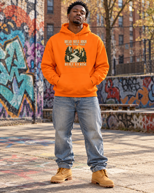 Mise en scène numérique — Built to Rise, hoodie orange